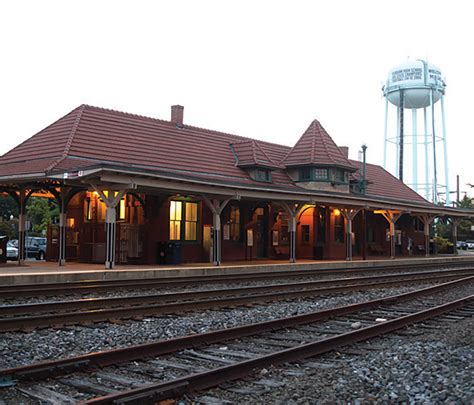 Old Train Station With Train