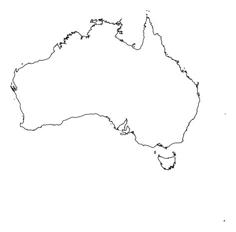 Australia Outline Map - Australia map - OutlineMap.org