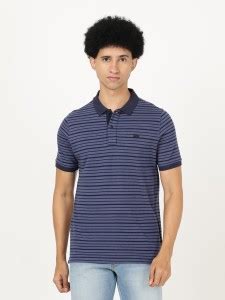 LEE Striped Men Polo Neck Blue T-Shirt - Buy LEE Striped Men Polo Neck ...