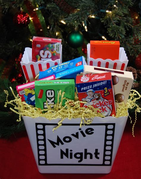 Movie Night Family Snack Gift Box, Popcorn Gift Box, Candy Gift Basket ...
