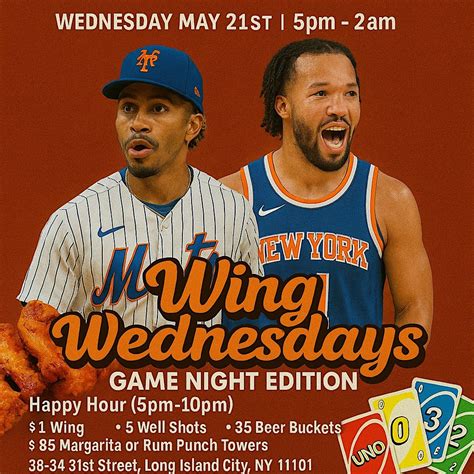 Wings Wednesday & Game Night Knicks Vs Pacers Viewing Party, Doha Bar ...