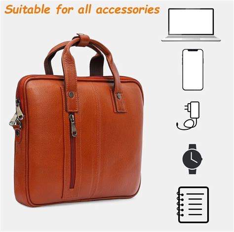 Pure Leather Laptop Bag - LuxEdge Oily Leather Laptop Bag Premium ...