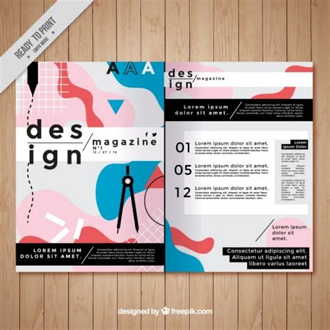 Modern magazine template | Free Vector