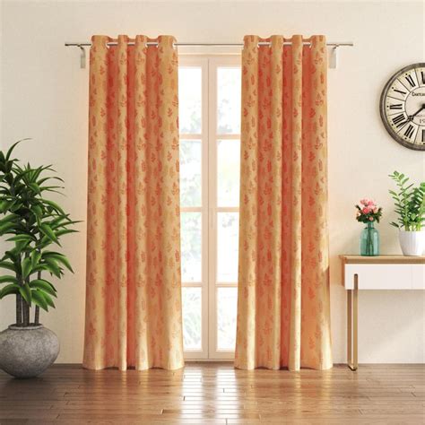 Buy Sketch Set of 2 Jacquard Light Filtering Door Curtains from Home ...