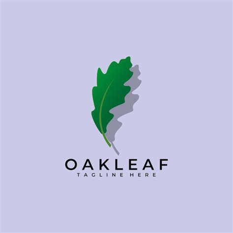Einfaches Eichenblatt Logo Vektor Vintage Design Illustration ...