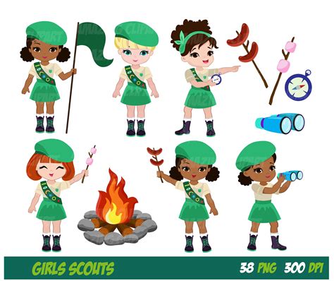Daisy Girl Scout Border Clip Art