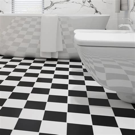 Black And White Checkerboard Vinyl Tile Checkerboard Flooring Ideas