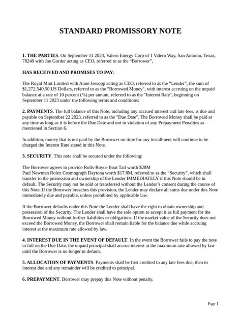 What Is a Promissory Note 的图像结果