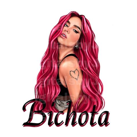 Karol G bichota pelo rojo png bichota de alta calidad Karol - Etsy México