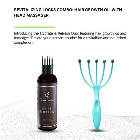 Revitalizing Locks Combo: Hair Growth Oil with Head Massager – Terra Cacia