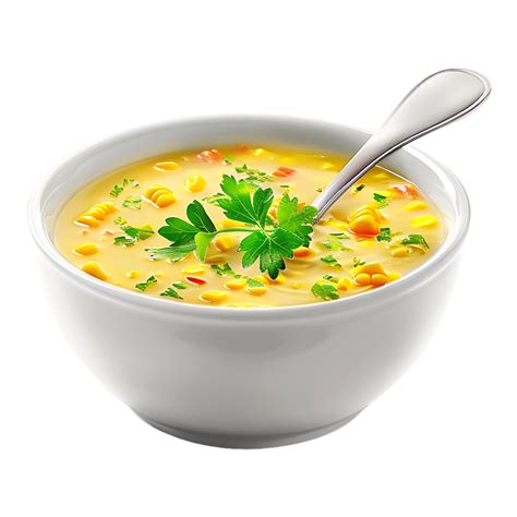 Corn Soup in a Bowl on Transparent Background 46678670 PNG