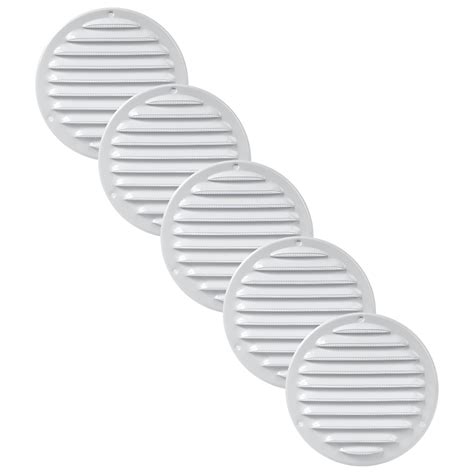 Vent Systems 5" Soffit Vent Cover - White - Round Air Vent Louver ...