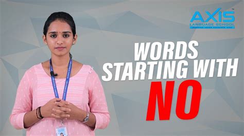 Words Starting With "NO" | Axis Language School - YouTube