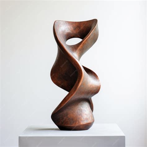 Premium Photo | Abstract Sculpture Twisted Organic Forms On Pedestal