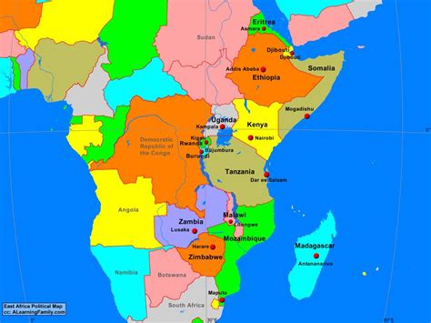 East African Countries - WorldAtlas