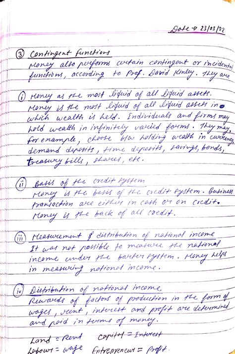 Economics (23-24 Mar) - Lecture notes - ale 23/3/ 3Conigent fune'ong ...