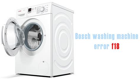 Image result for Bosch Washing Machine F18 Error