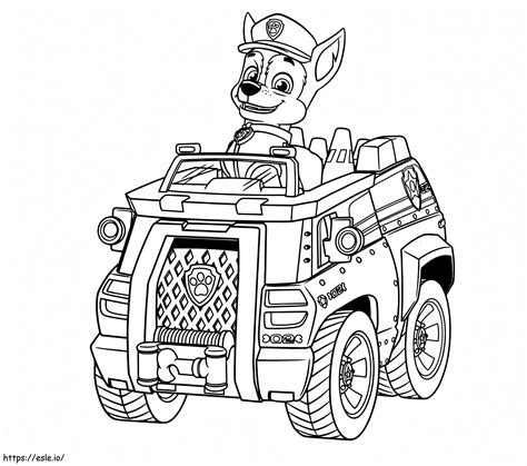 Paw Patrol Chase Coloring Sheet