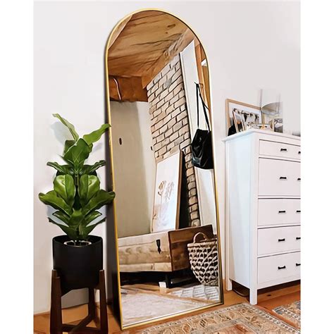 Buy The Artment Vista Frame Floor Mirror Gold Arched Online