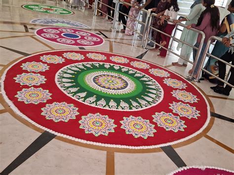 Devotee creates artistic rangoli at Tithal Sai Baba temple