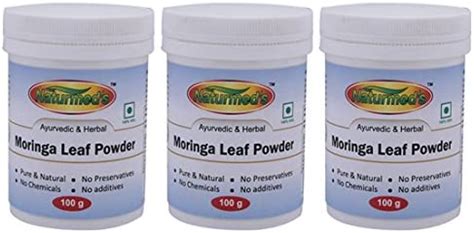 Naturmed's 100% Organic Moringa Leaf Powder 100 Grams Jar (Pack Of 3 ...