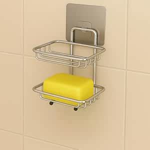 BONIRY Wall Mounted Double Layer soap Dish Holder Stainless Steel Wall ...