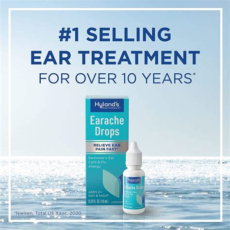 Hyland's Swimmer's Ear Drops - Fast Relief for Clogged Ears - Natural ...