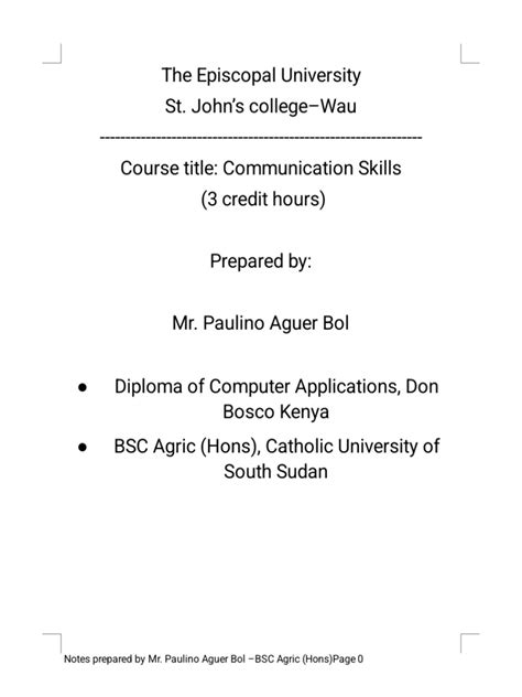 Image result for Communication Skills Lecture Notes PDF