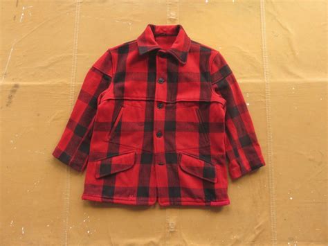 Buy Medium 50s / 60s Buffalo Plaid Wool Hunting Mackinaw Jacket ...