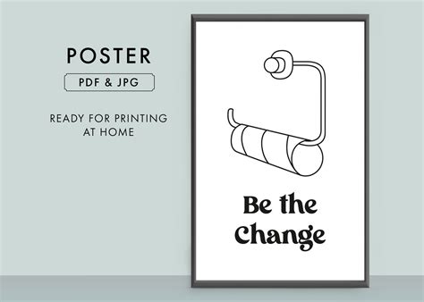 Funny Guest Toilet Poster Empty Toilet Paper Roll | Bathroom Image ...