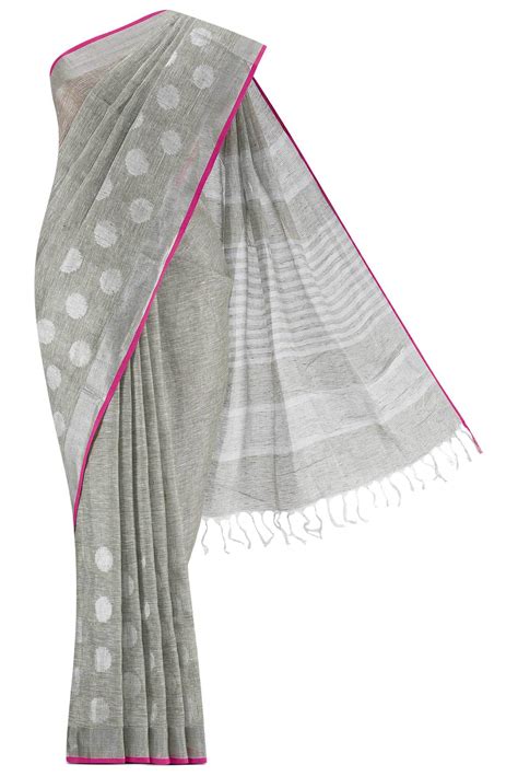 Green Linen Cotton Saree – Nalli Silk Sarees Pvt Ltd