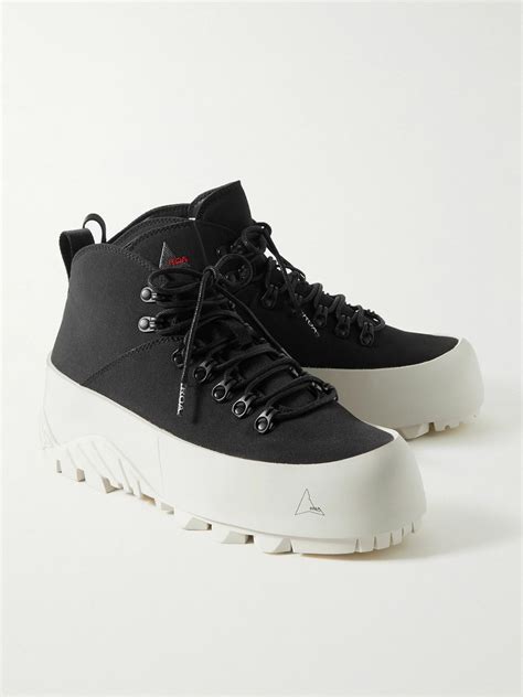 ROA - CVO Rubber-Trimmed Canvas Hiking Boots - Black ROA
