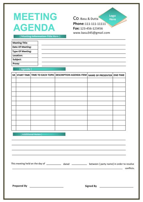 WORD of Simple Green Meeting Agenda.docx | WPS Free Templates
