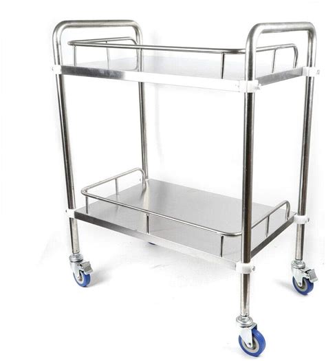 DYRABREST Stainless Steel 2-Layer Lab Serving Cart with Silent India | Ubuy