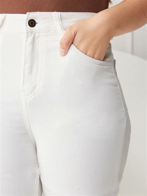 24/7 Comfort White Bootcut High-Rise Stretchable Denim Jeans