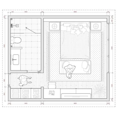Small Bathroom Floor Plan with Walk-In Shower