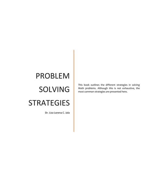 Image result for Polya's Problem Solving Strategies