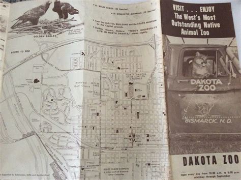 Dakota Zoo Bismarck North Dakota Map Brochure Guide | #4632867965