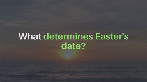 When Is Easter This Year What Date - The Big Question How Is The Date Of Easter Determined And ...