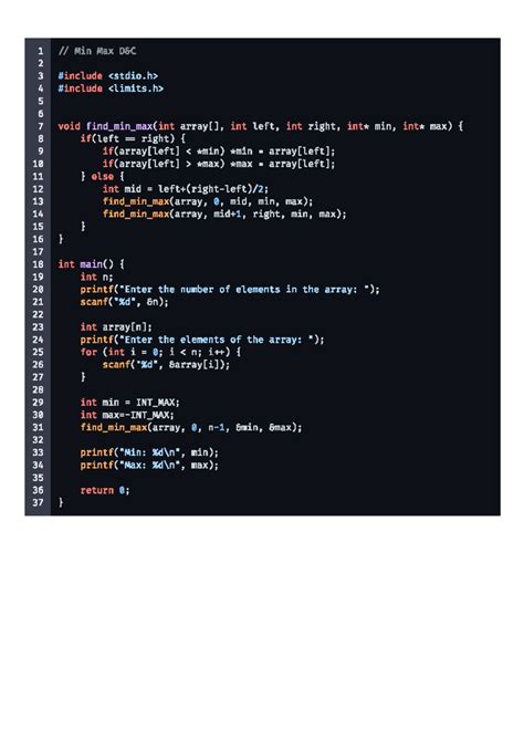 Min-Max Algorithm Using Divide and Conquer - HRM (HS 3004) - Studocu