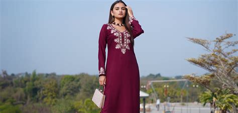 Elevate Your Style with a trendy Woolen Suit Neck Design from Libas.