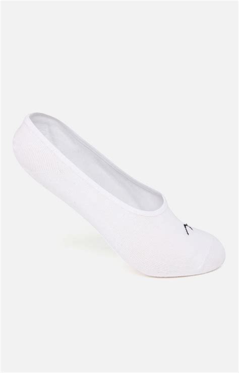 Spykar White & Black Solid Shoe Liners Ped Socks - Pair Of 2