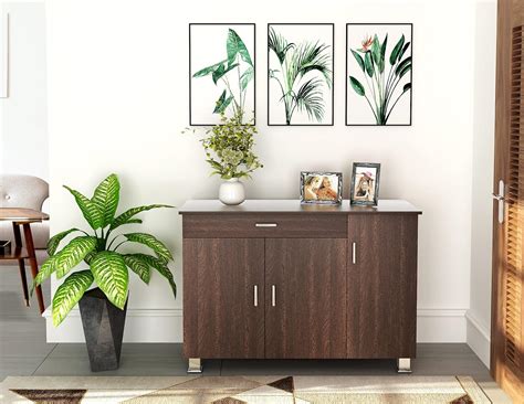 BLUEWUD Kaspen Engineered Wood 3 Doors Shoe Rack Cabinet with Drawer ...