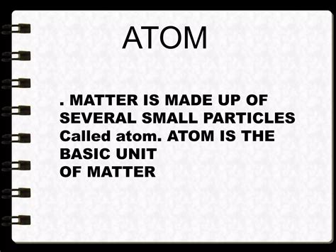 Structure of Atom for class 7 | PPTX