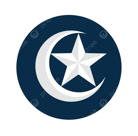 Flat Design Vector Icons Islamic Crescent And Star Vector, Crescent ...