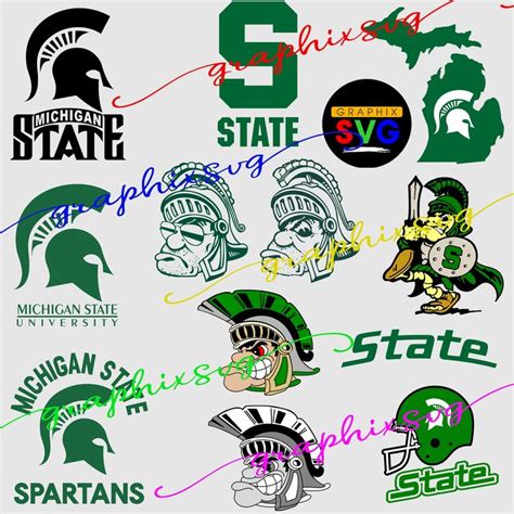MSU, Michigan State Football SVG, EPS, PNG. (all layered by color ...