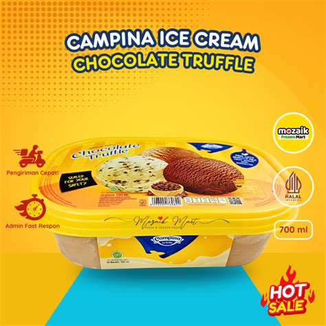 Jual Campina Es Krim Cokelat Truffle 700 ml - Ice Cream / Mozaik Frozen ...