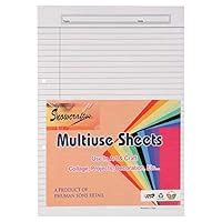 SNOW CRAFTS A4 Size One Side Ruled Sheet for Project/Assignment ...