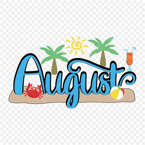 August Beach Clip Art
