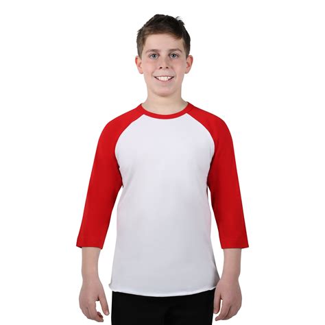 Athletic Works Youth 3/4 Sleeve Baseball Tee Shirt - Walmart.com